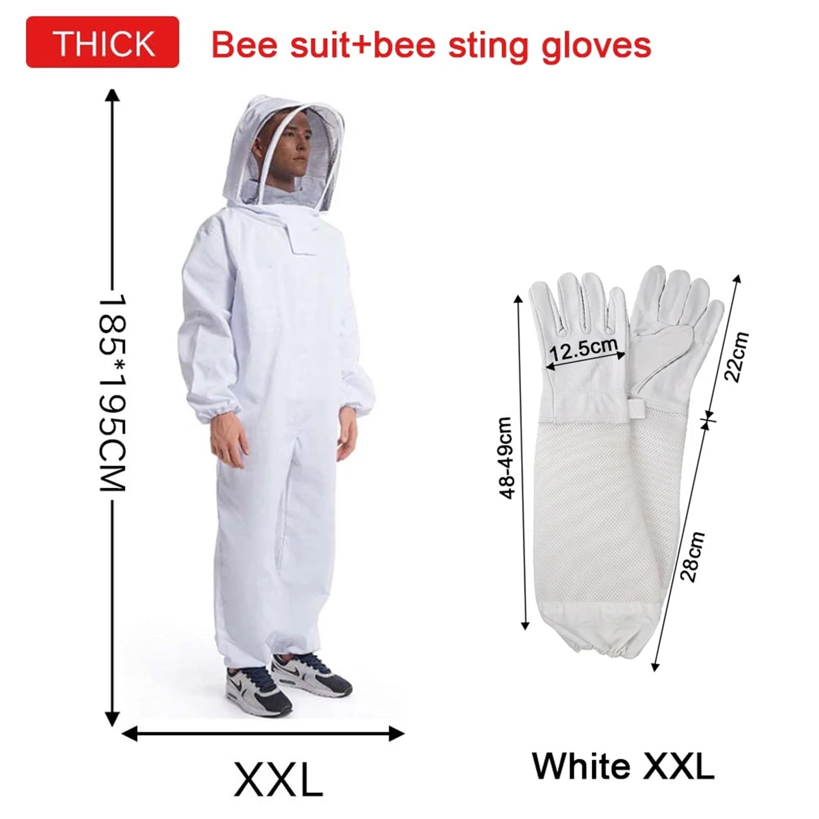 Ropa de apicultura cuerpo completo, apicultores profesionales, abeja