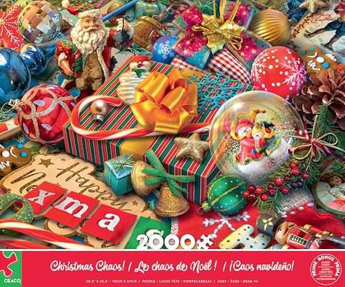 Ceaco - Christmas Chaos - Rompecabezas de 2000 Piezas para Adultos | Arte de Eduard, Hecho en EE.UU., Cartón Reciclado, Tamaño Terminado 38 x 26 pulgadas, Incluye Póster, Arte Enmarcable, Para Regalar miniatura 3