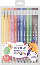 LÁPIS DE COR APAGÁVEL BIG COLORJOY - CAIXA C/ 12 CORES SEXTAVADO LEO&LEO