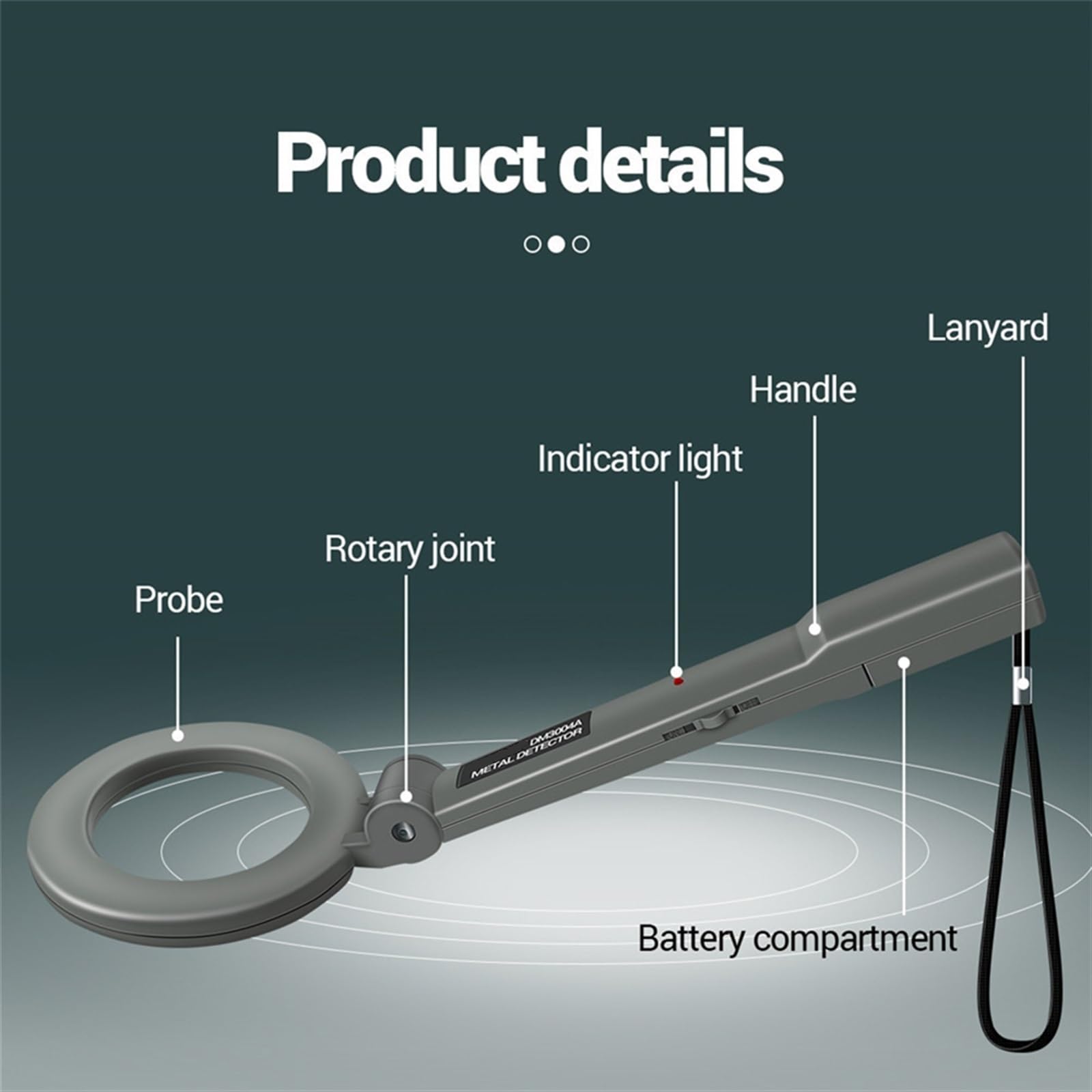 Metal Detector Palmare Localizzatore Portatile Regolabile Pinpointer Allarme Strumento Super Scanner Di Sicurezza Rilevamento Preciso(5PCS)