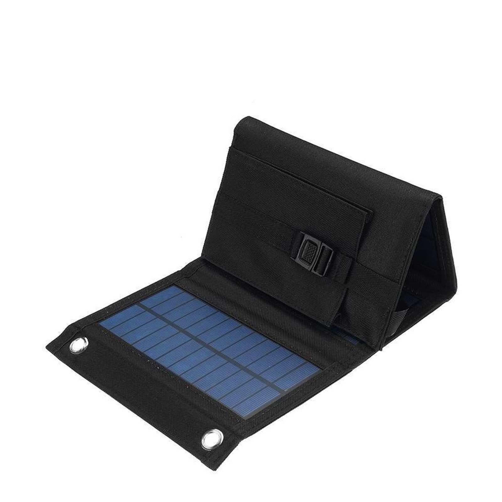 Składany panel słoneczny Power Bank do telefonu komórkowego Zewnętrzny wodoodporny akumulator USB akcesoriów kempingowych Wydajną Niezawodną(Black Design)