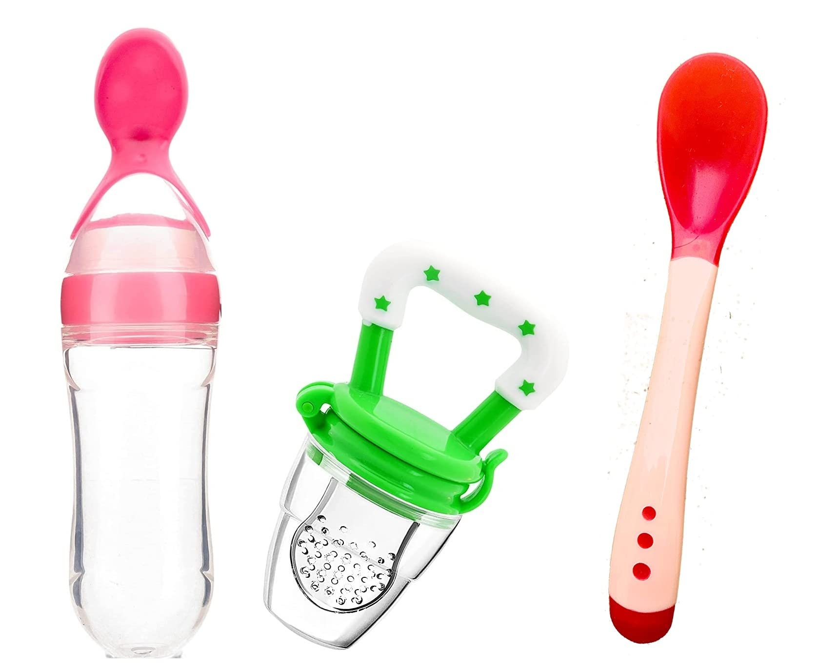Silicone Ganpati Enterprises Baby Fruit Nibbler Fruit Feeder/Baby Fruit Nipple/Pacifier For 4 Months + Babies Baby Feeding Set (Multicolour2)-Bpa Free-picture-14