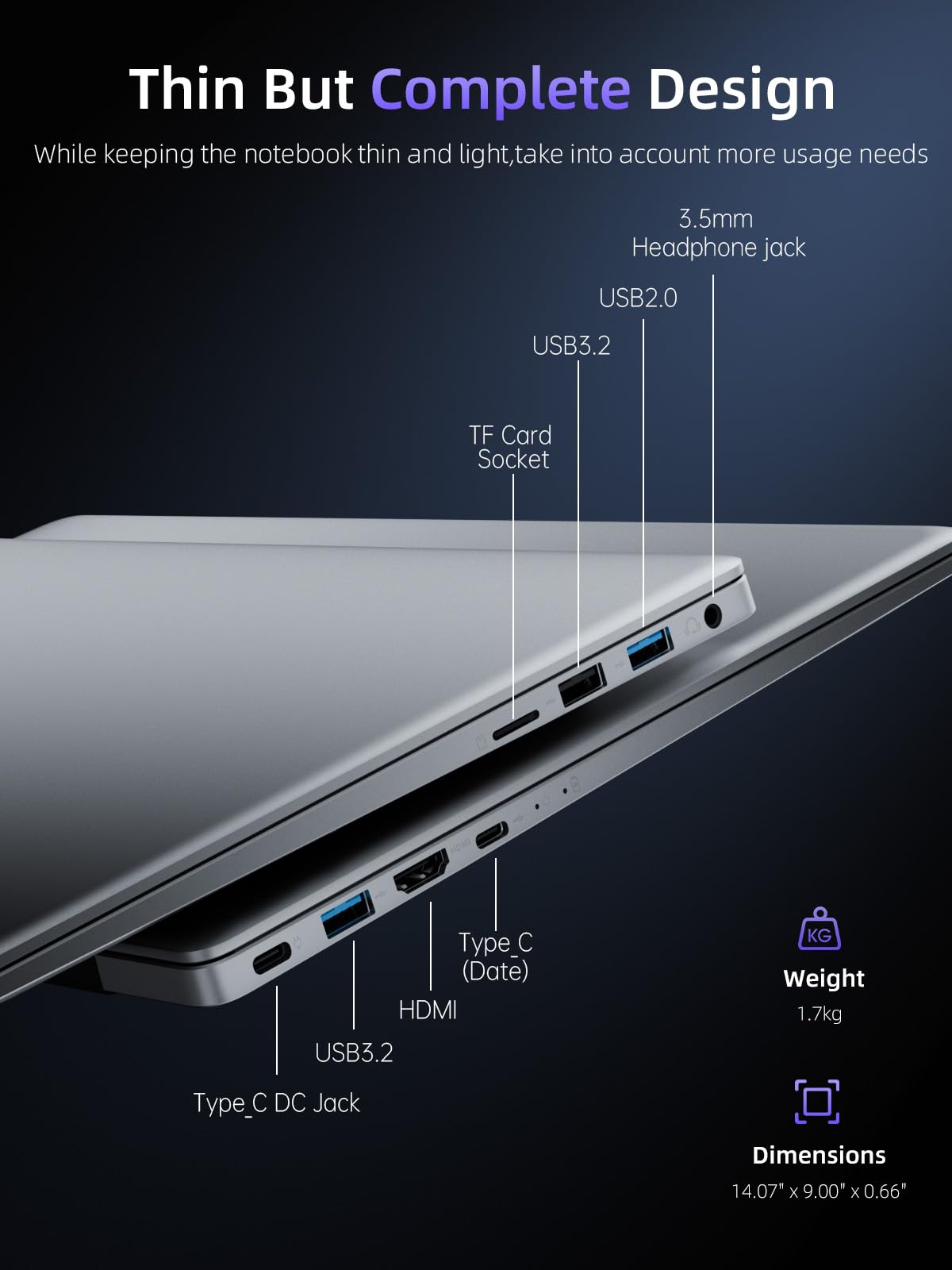 ACEMAGIC Laptop Computer Intel N97 Laptop 16-in IPS 16GB DDR4