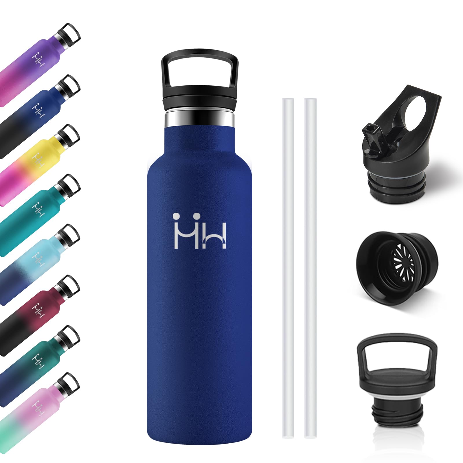 500ml Kids Thermal Water Bottle with Straw, Reusable Stainless Steel Bottle, Leak Proof, BPA Free, Water Bottles for Kids, School, Camping, Gym, Cycling