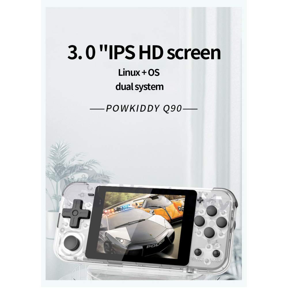 Macchina per Videogiochi retrò con Sistema a Doppia Tasca Aperta 3"Schermo HD IPS Regalo per Bambini 16 emulatore Supporta i Nuovi Giochi PS1