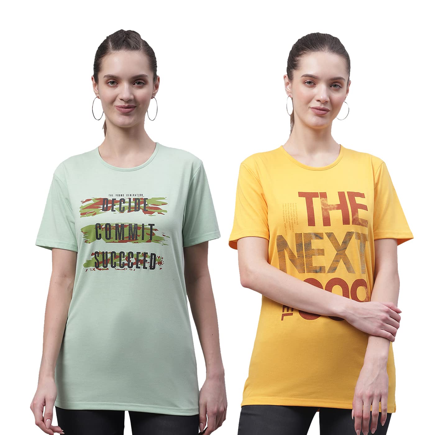 Mack Jonney Regular Fit Women Tshirts Pack of 2-MACK57619