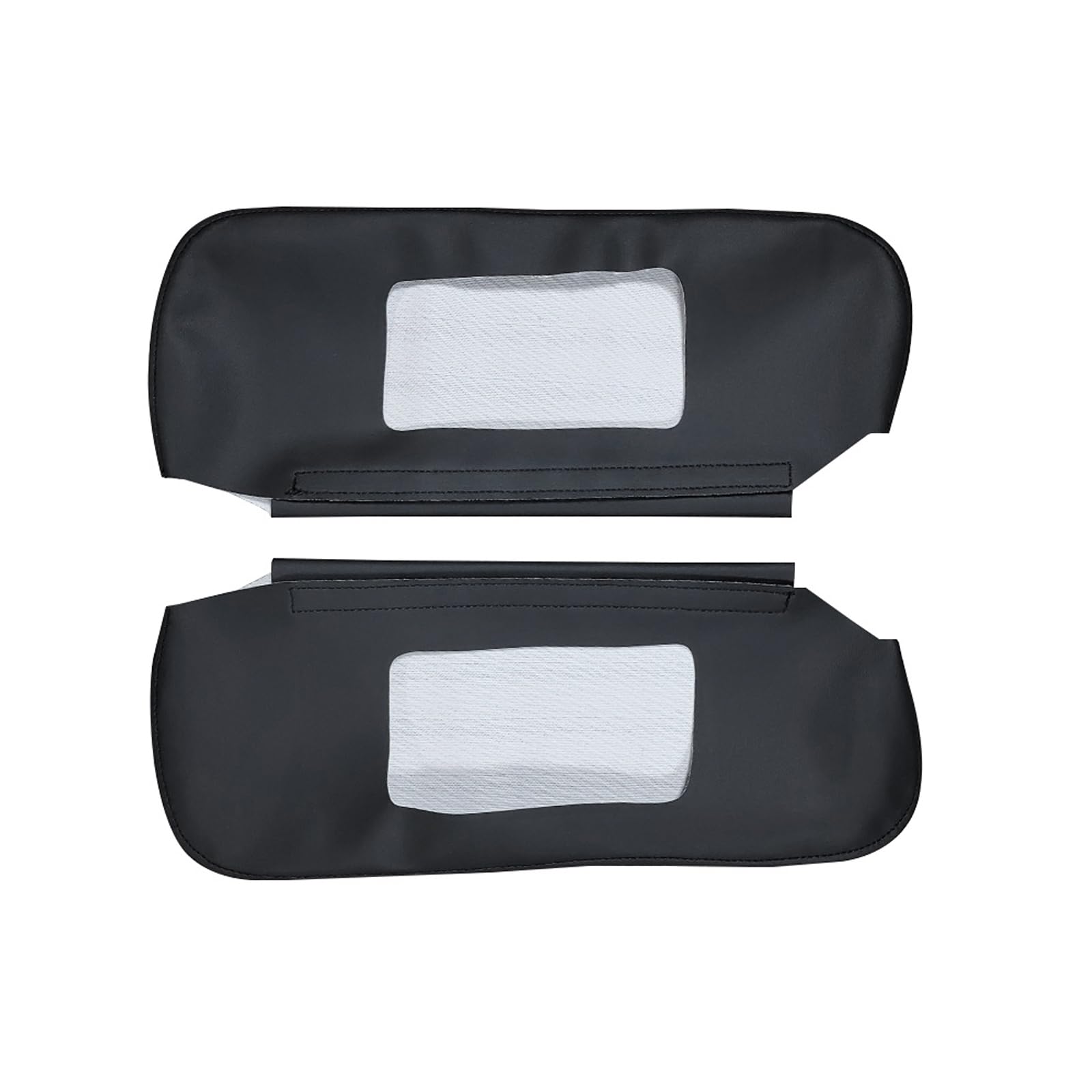 BuliBoao Car Sun Visor Cover Pair Fit for Chevy Camaro 1993-2002, for Pontiac Firebird 1993-2002, Microfiber Leather, Black-Black Stitch