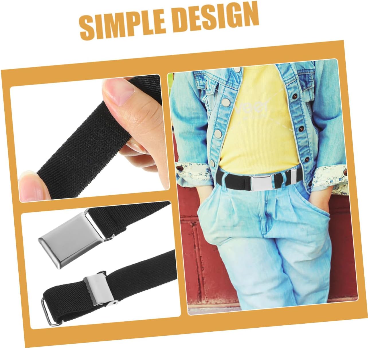 Boys and Girls Elastic Waist Belt Adjustable Stretchy Belt for Boys and Girls Comfortable Design for Pants and Skirts Versatile Fit for All Body Types