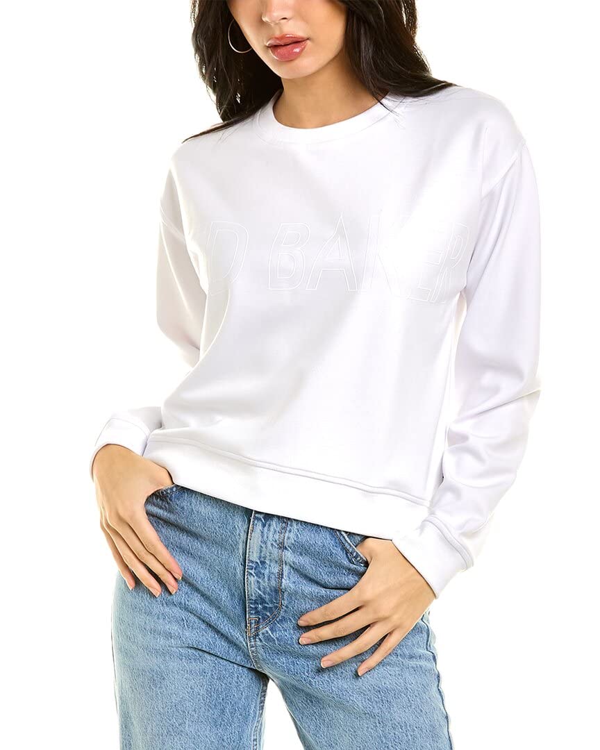 Ted Baker Women's White Lorito Top Crew Sweater Jumper Pullover L