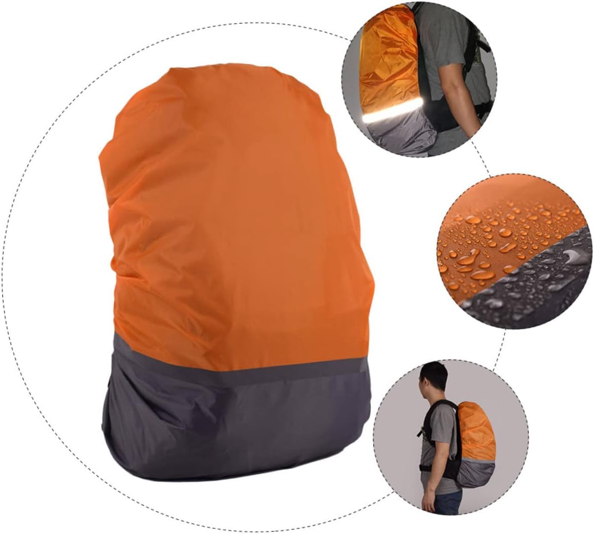 Reflective Backpack Cover for Outdoor Hiking Tear Resistant Rain for Camping and Travel