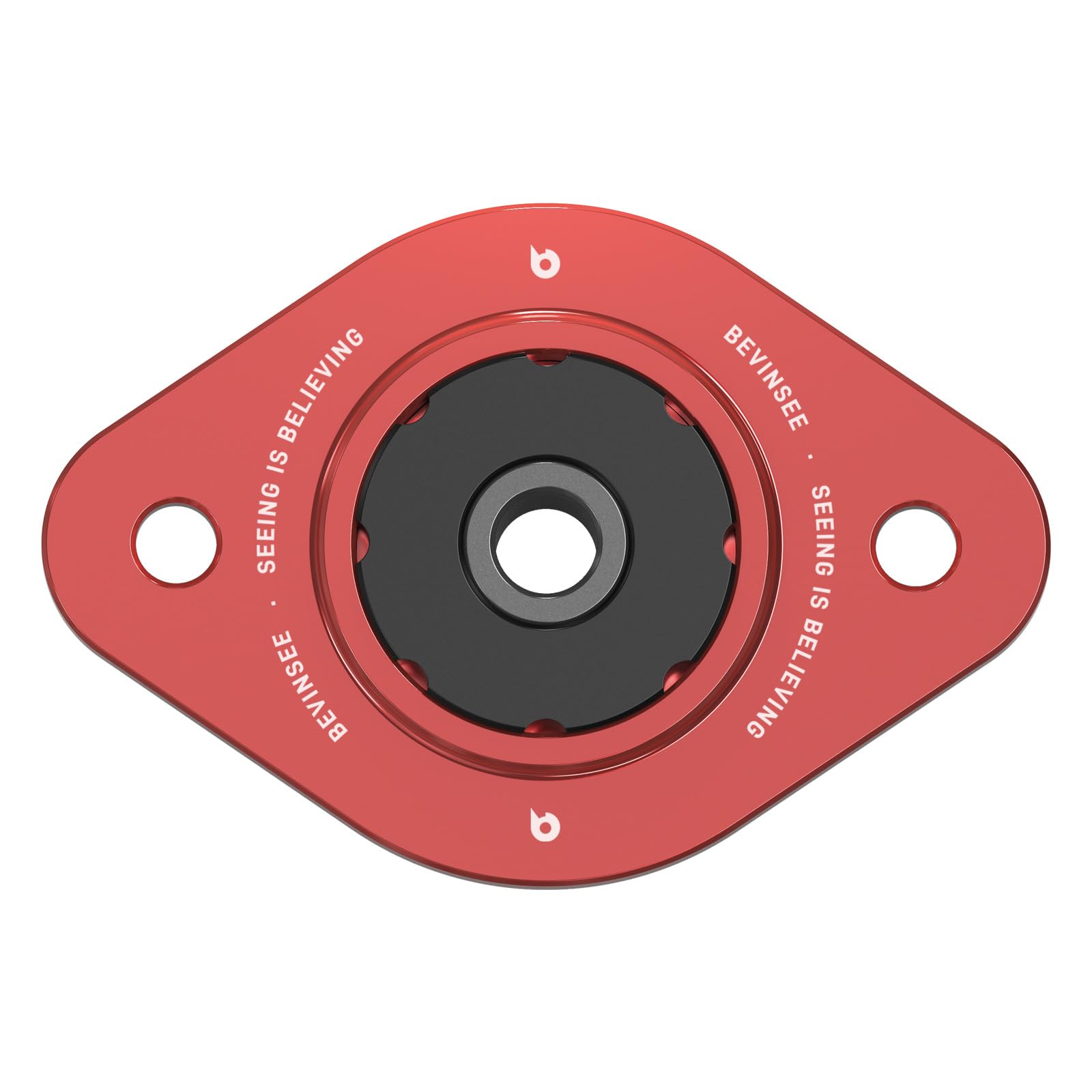 Bevinsee 10 mm Aluminium-Stoßdämpferhalterungen mit Poly-Buchsen, Compatible with E30, E36, E46, E85, E86, Z3, Z4, M3, 320i, 323i, 325i, 328i, 330i, Replacement for 33521092362, 33521137972, Rot
