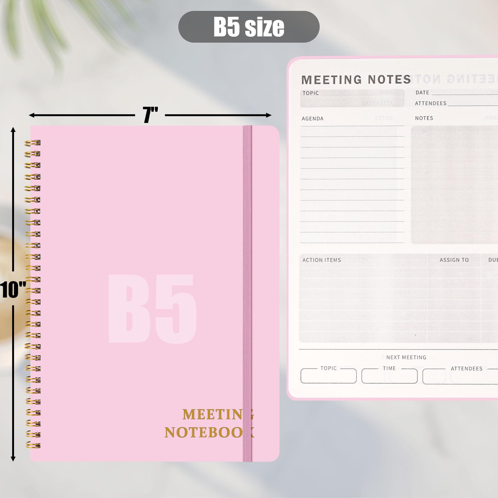 Snapklik.com : Simplified Meeting Notebook, 7x10 Inch Meeting Notebook ...