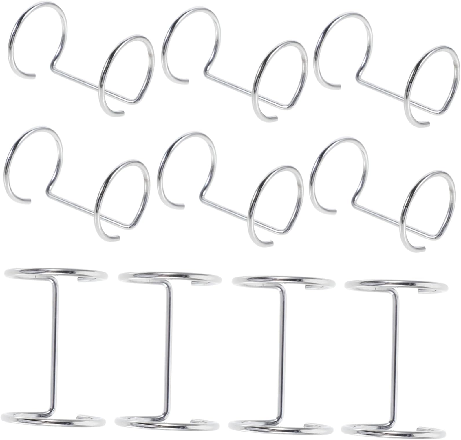 Veemoon 10pcs Acrylic Sign Binding Ring Double Ring Binder for Tabletop Display for Restaurants Retail and Exhibitions and Lightweight Sign Holder Clips