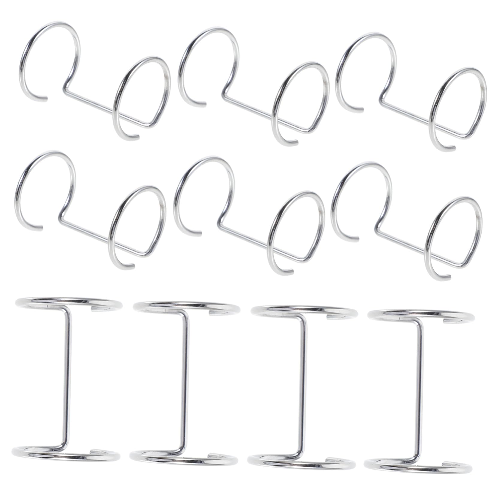 Veemoon 10pcs Acrylic Sign Binding Ring Double Ring Binder for Tabletop Display for Restaurants Retail and Exhibitions and Lightweight Sign Holder Clips