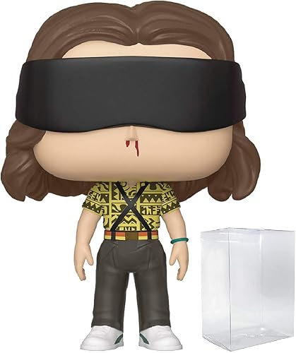 POP Stranger Things - Figura de vinilo de Battle Eleven con los ojos vendados multicolor incluye funda protectora de caja compatible 375 pulgadas