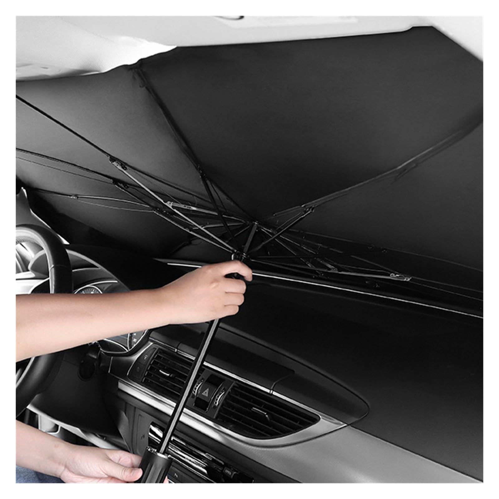 daili Store Auto Parasole Ombrello Anteriore in Stile Parasole in Vetro Protezione Solare Panno Isolante Termico Ombrello for Auto Parabrezza Parasole (Color : Large)