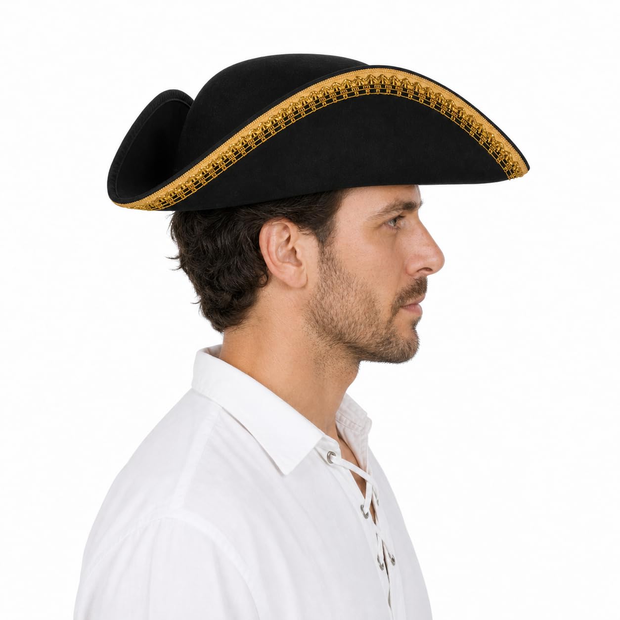 HOMELEX Cappello da pirata per donne e uomini, tricorno coloniale per Halloween, accessorio per costume da guerra rivoluzionaria