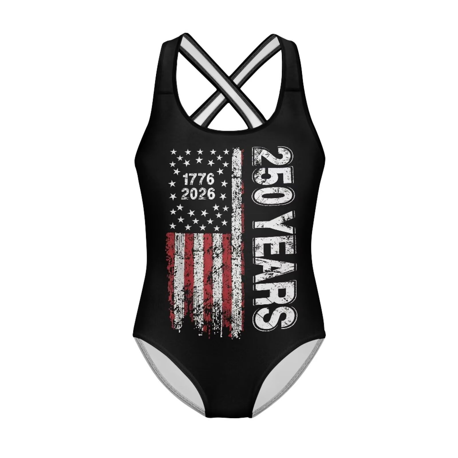 Xpyiqun Swimsuit for Girls One Piece Bathing Suits Size 5-14 Sleeveless Swimwear Cross Shoulder Strap Swimming Wear