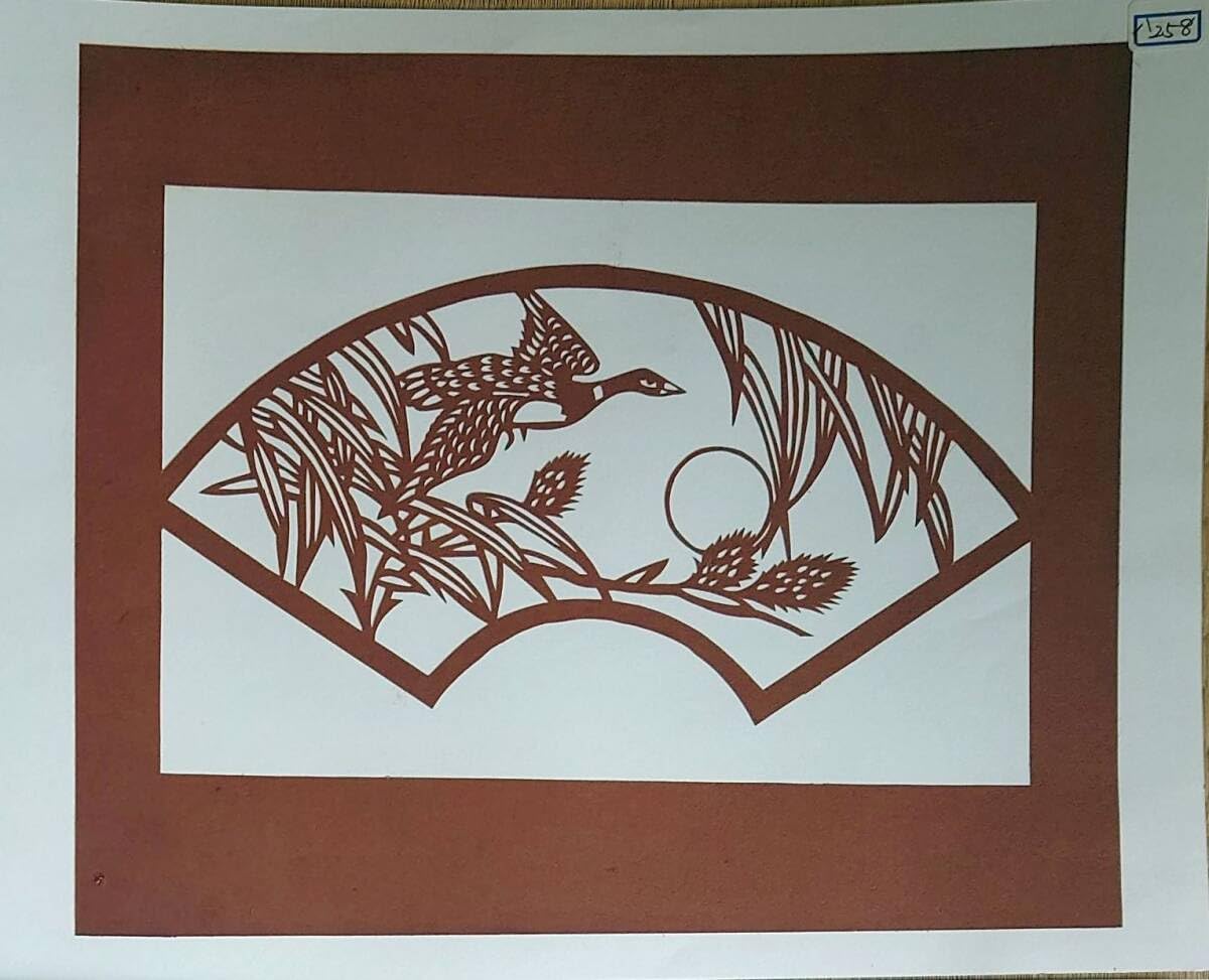 切り絵作品 歴史的風景 伊勢型に型絵彫の額にはいて居ます。 切り絵作品 歴史的風景 伊勢型に型絵彫の額には