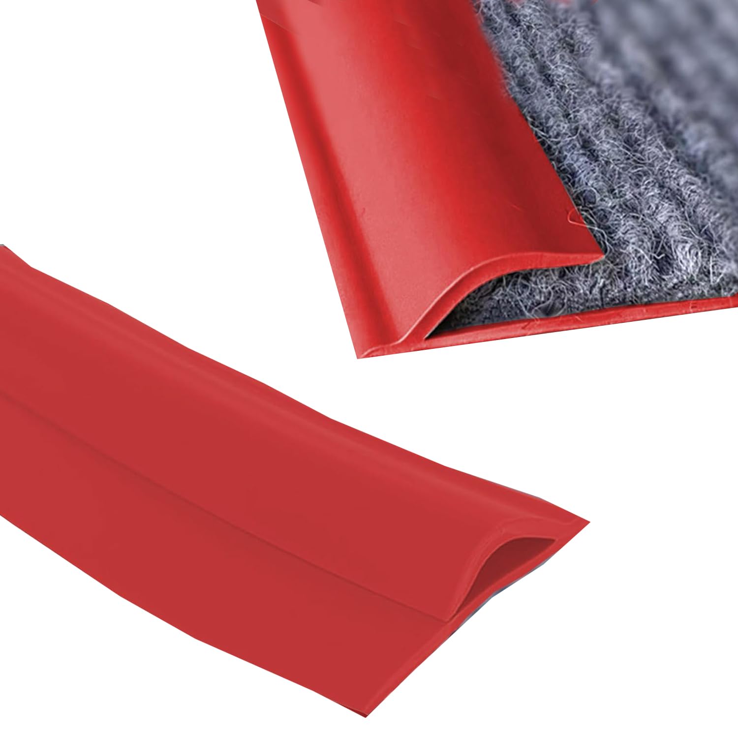 12ft Carpet to Tile Transition Strip, Self Adhesive Edging Trim, Flexible Floor Transition Strip from Carpet to Tile, Threshold Cover for Doorways