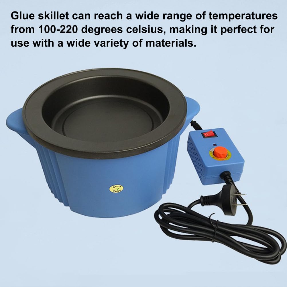 Pot de colle électrique avec température réglable et base antidérapante pour bâtons de colle thermofusible et granulés