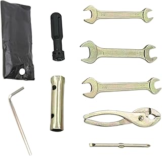 Ruwshuuk Motorcycle Tool Kit Motorcycle Wrench Socket Set Snowmobile Tool Kit - Plug Wrench, Screwdriver, Plier, Snowmobil...