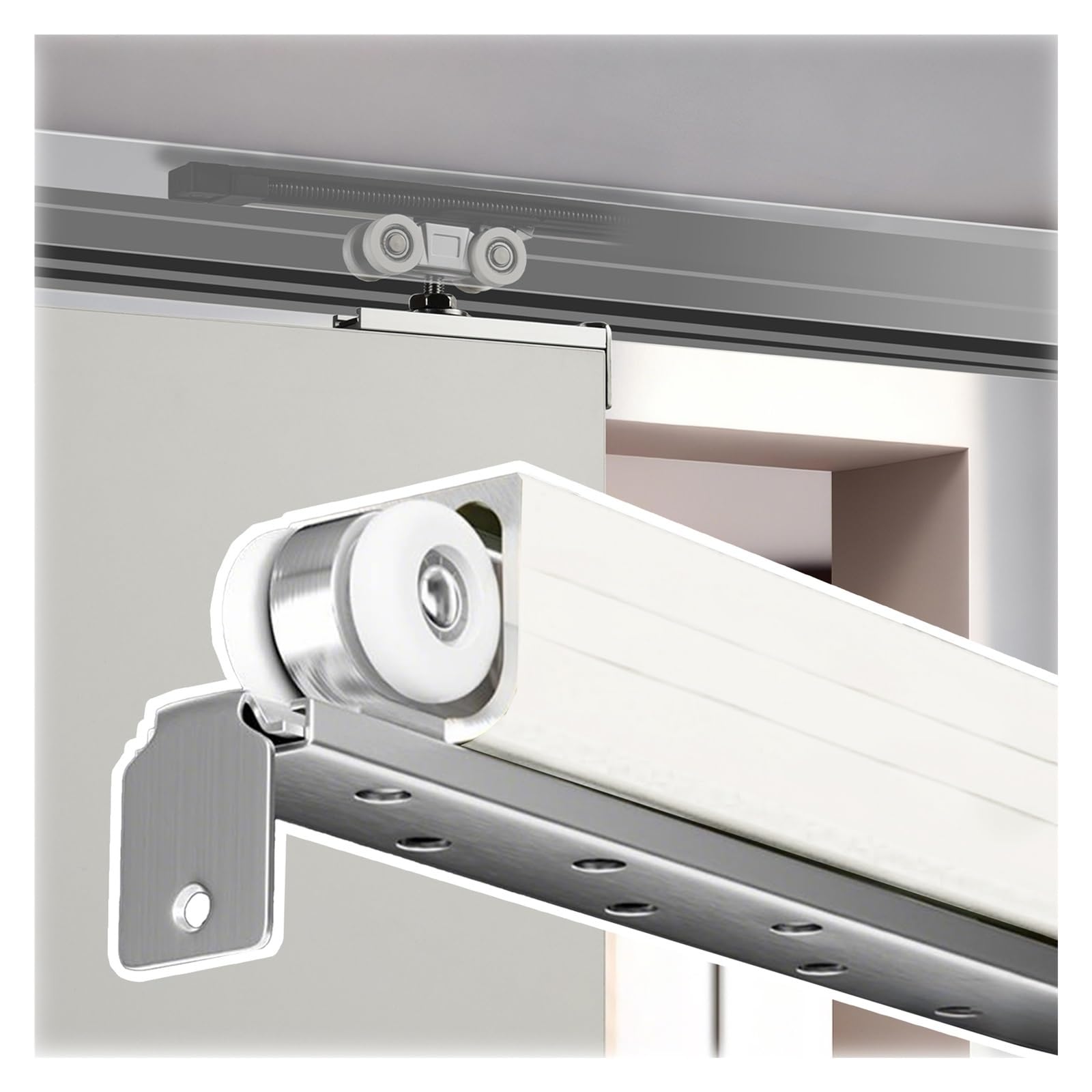 Rails de placard personnalisables pour portes coulissantes salon