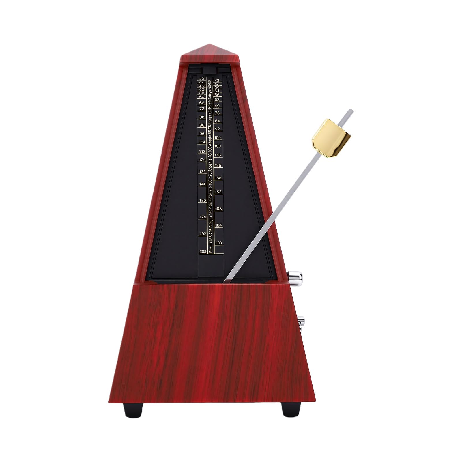 Generic Métronome Mécanique Portable de Style Tour, Battement Précis pour les Amateurs de Musique en Plastique (Grains de séquoia)
