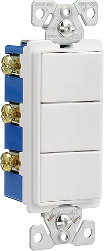 Miniatura 6 de Eaton 7729W-SP - Interruptores combinados de un solo polo de 15 amperios y 120 voltios, grado resistente, color blanco
