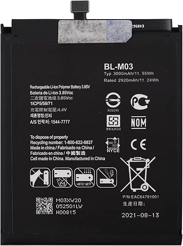 Miniatura 2 de BL-M03 - Batería compatible con LG K22 LGK200TMANB LM-K200TM LMK200TM9  LG K22 Plus con kit de herramientas de reparación