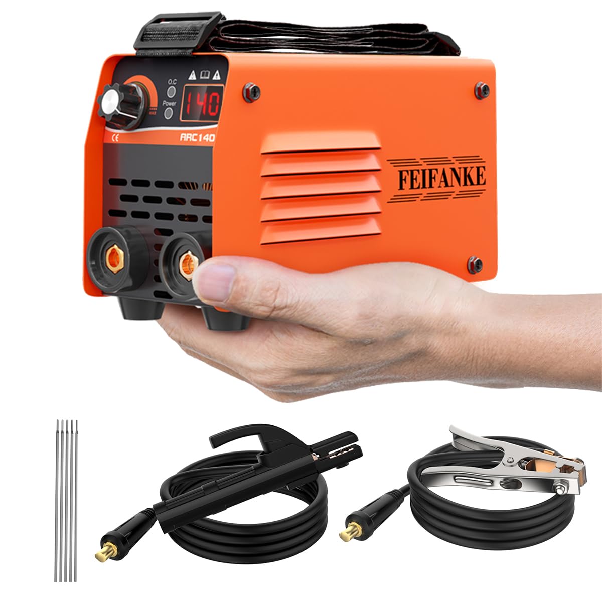 FEIFANKE 140A Stick Welder 110V, Small Mini Portable Welding Machine, 2 IN 1 ARC/Lift TIG Welder with IGBT Hot Start ARC Force Anti-Stick 5PCS Welding
