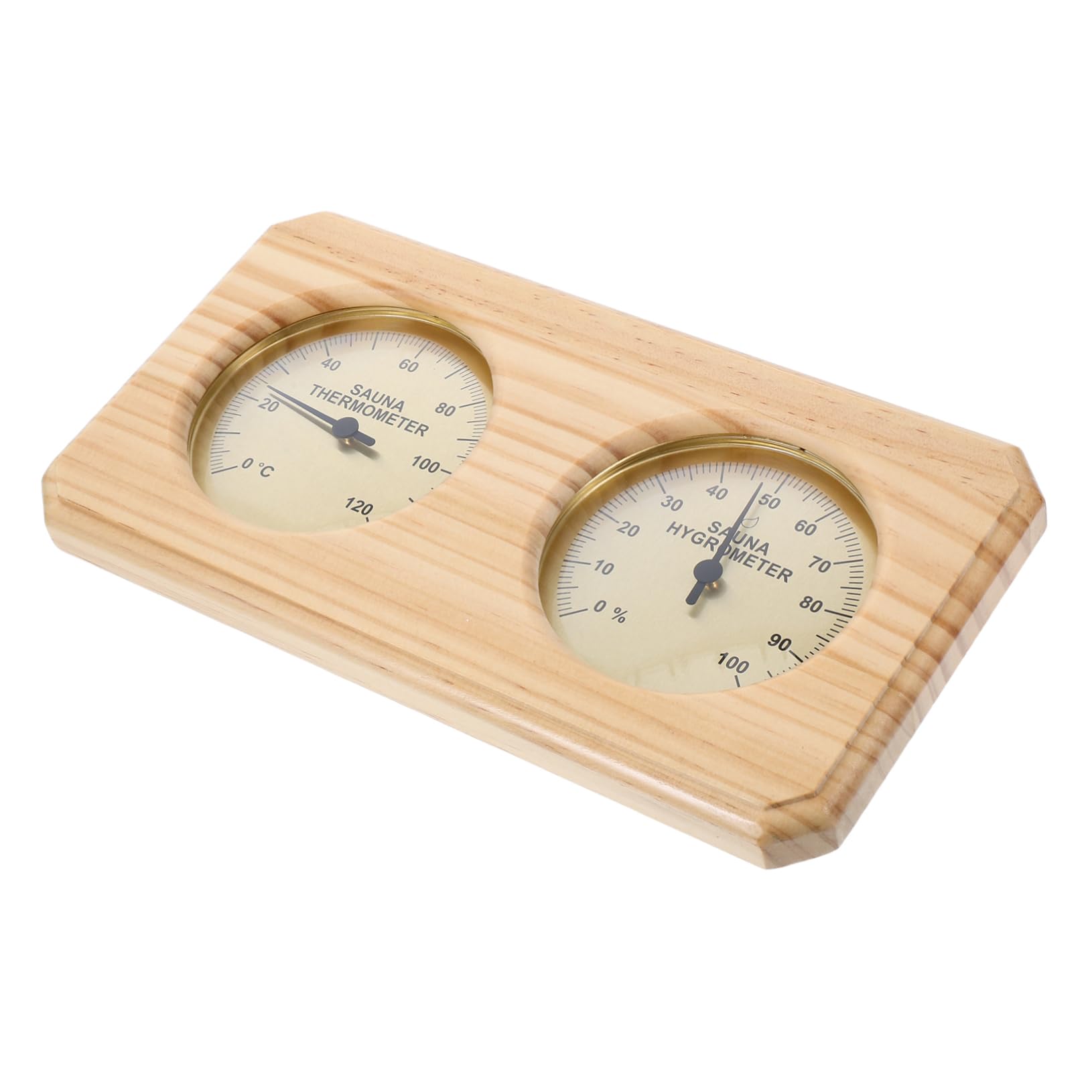NOLITOY Holzhygrometer Und Saunathermometer Zur Wandmontage Innen-temperatur Und Feuchtigkeitsmessgerät Hygrothermograph Für Heimsauna Und Dampfbad