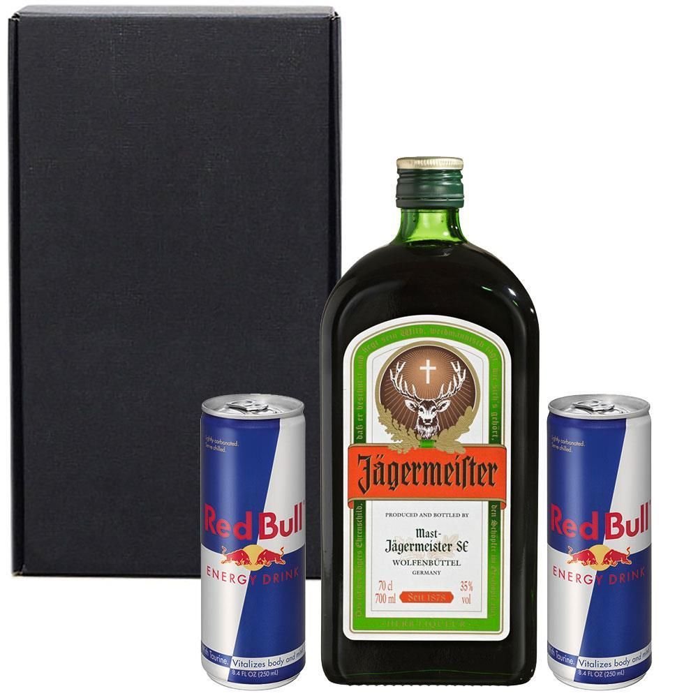 Jagerbomb Gift Set in Matt Black Gift Box with Hand Crafted Gifts2Drink Tag