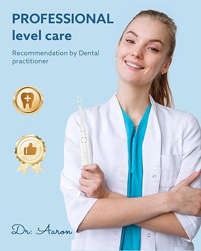 Miniatura 7 de Operan Cepillo de dientes eléctrico para adultos y niños, cepillo de dientes sónico recargable con 5 modos, temporizador inteligente de 2 minutos,