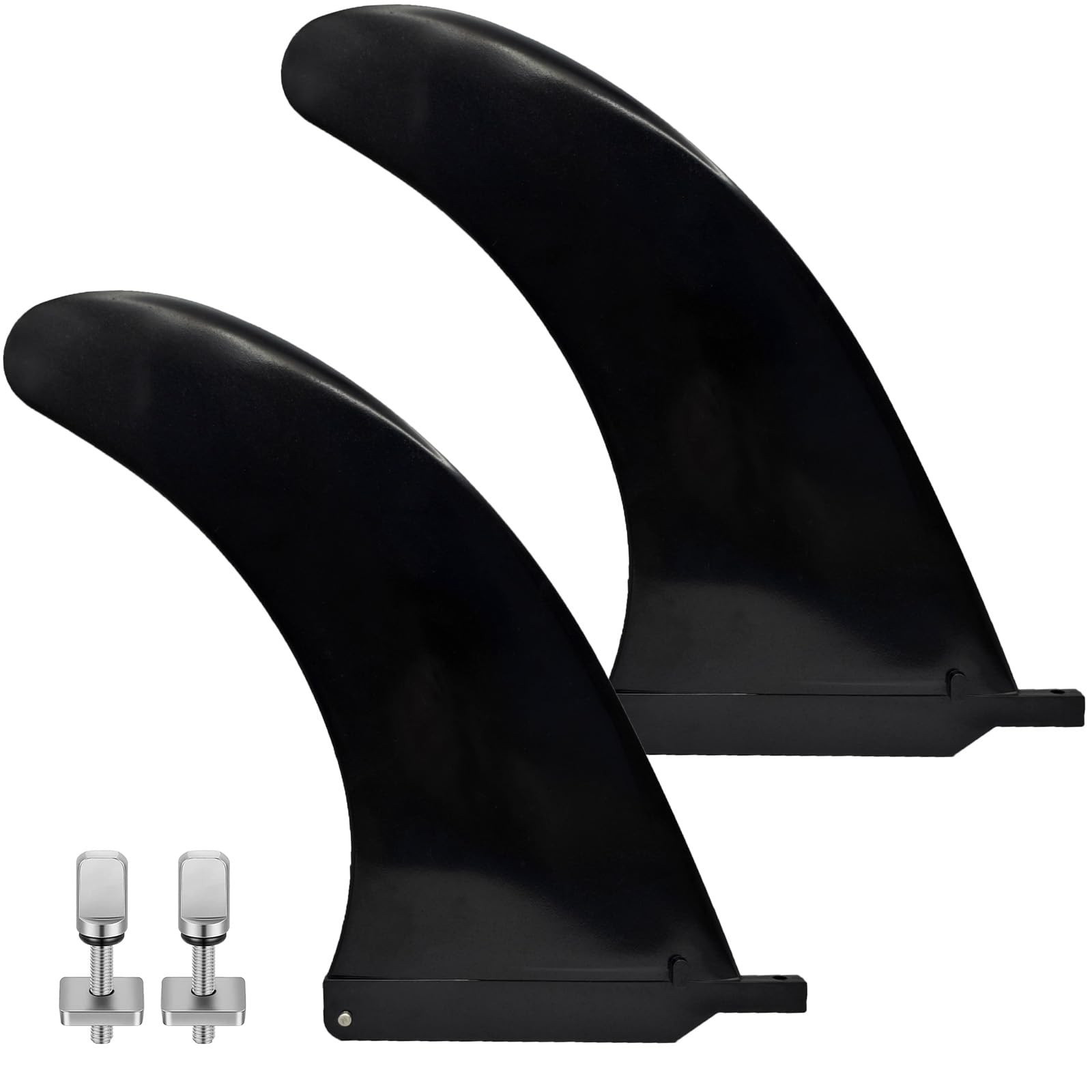 9 cali Universal Fit longboard & SUP Single Fin – Center Fin do deski surfingowej (nylon wzmocniony włóknem szklanym, bez narzędzi) – dla początkujących i profesjonalnych surferów (2 sztuki)