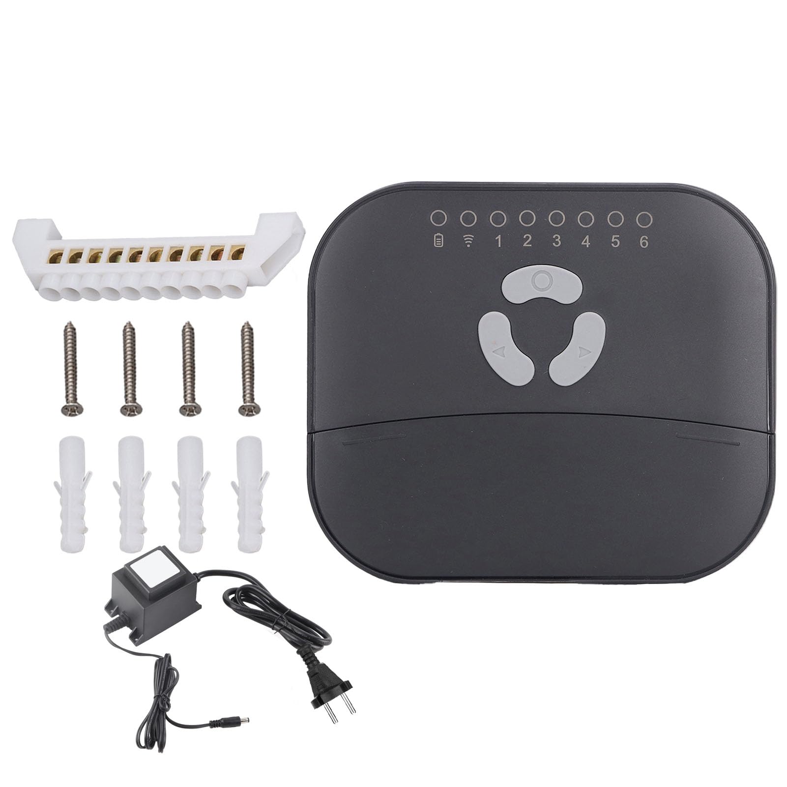 Controller per Irrigatore Intelligente ABS Timer Irrigazione Intelligente 6 Zone WiFi App 2.4G Controllo Remoto Programmazione Basata Meteo per Utenti di Irrigazione di Prato Giardino Cortile