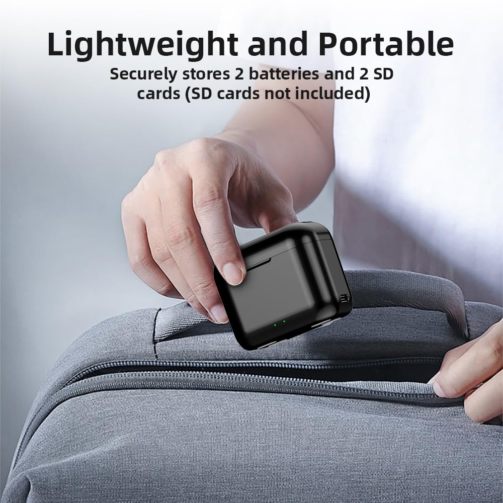 Lot de 2 batteries de rechange 360 X4 Air 2500 mAh et chargeur rapide à 2 canaux compatibles avec les accessoires d'appareil photo Insta360 X4 Air (2 batteries + 1 chargeur)
