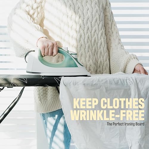 Miniatura 2 de Brelle - Tabla de planchar estándar - Tabla de planchar de tamaño completo - Artículos esenciales para el hogar - Mesa de hierro resistente - Tabla