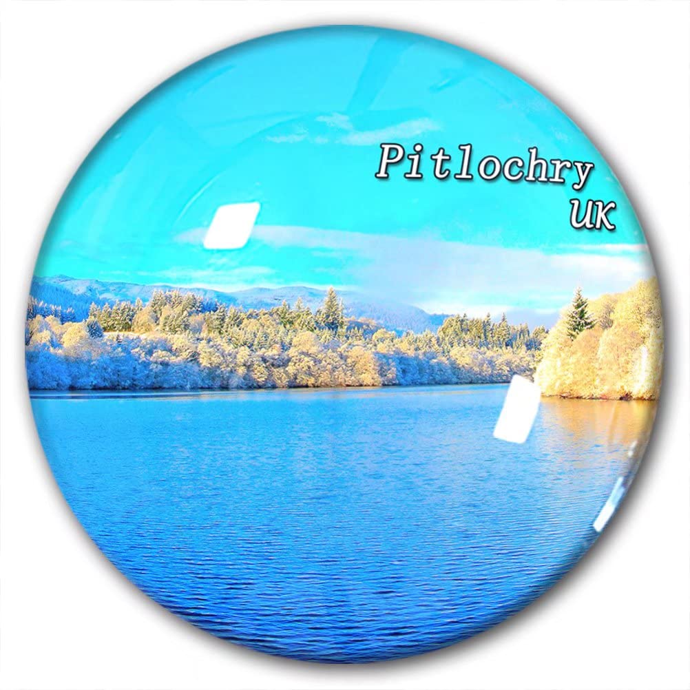 Lywallca Uk-5043 Uk Pitlochry Fridge Magnet Refrigerator Stickers Decorative Magnet Travel Souvenir Crystal Glass
