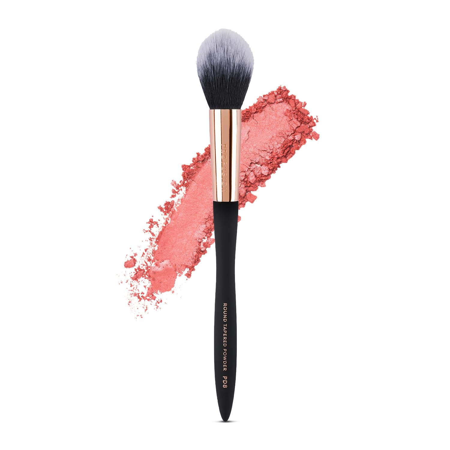 Profusion Cosmetics Artistry Series Round Tapered Powder Brush - Soft Synthetic Bristles for Blush, Contour & Highlighter, Soft Touch Matte Finish,