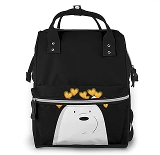 Bonita mochila de pañales de Ba-re Bears de gran capacidad, bolsa de bebé, multifuncional, con cremallera, mochila de viaje informal para mamá y papá, unisex