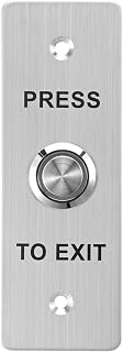 Push to Exit Button，Stainless Steel Door Bell Type Round Request to Exit Button Standard Size for Door Access Control With LED Light NC COM and NO Output (Push to Exit Button_05)