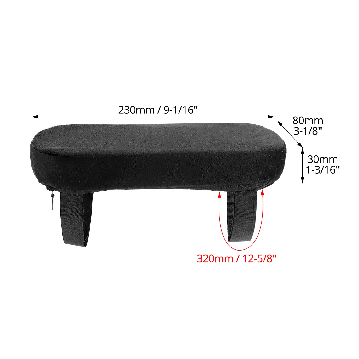 QWORK® 2 ergonomiczne poduszki na podłokietniki z pianki – antypoślizgowa konstrukcja, zdejmowane pokrowce można prać i nadają się do krzeseł biurowych i krzeseł gamingowych
