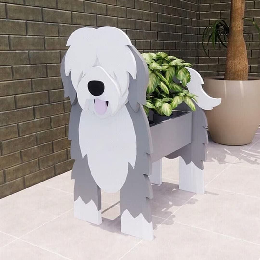 EIMOPE Gifts Dog Flower Pot Planter, PVC Animal Shaped Cartoon Planter Cute Dog Plant Pots Outdoor Indoor Garden Planters For Succulent, Cute Rectangular Plant Flower Pots Decor — image 1