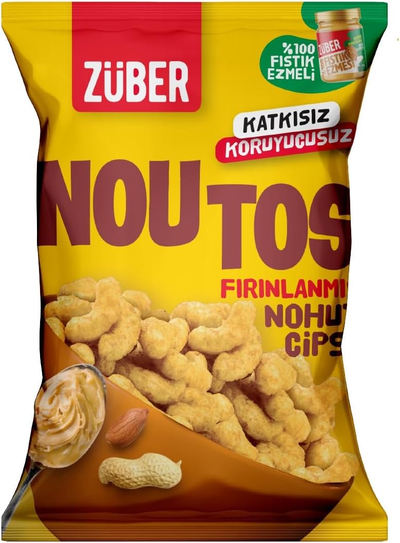 Züber Noutos Nohut Cipsi%100 Fıstık Ezmeli 55 gr X 15 adet