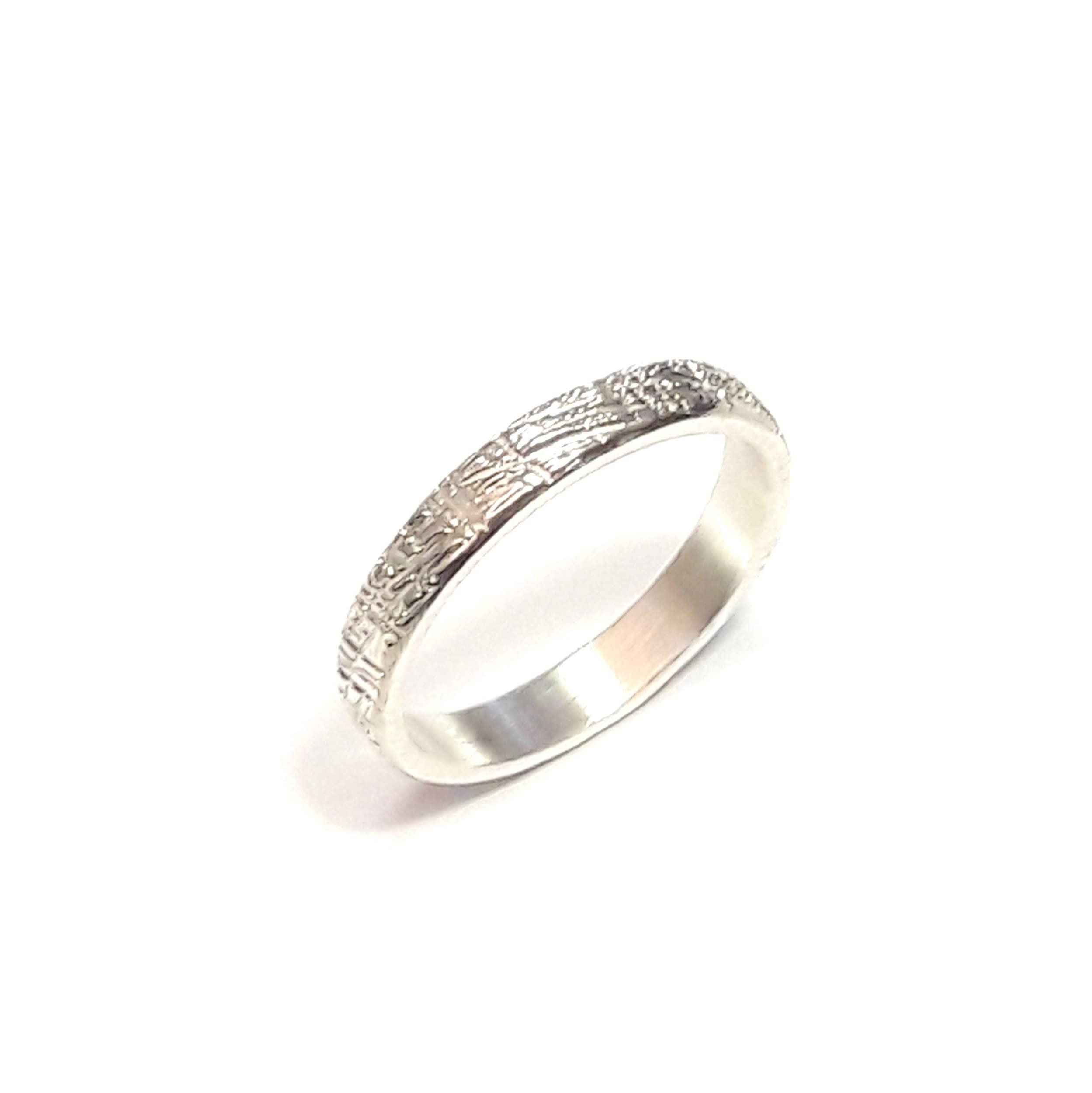 Bague Macuxi Anneau Homme Femme Argent Martelé