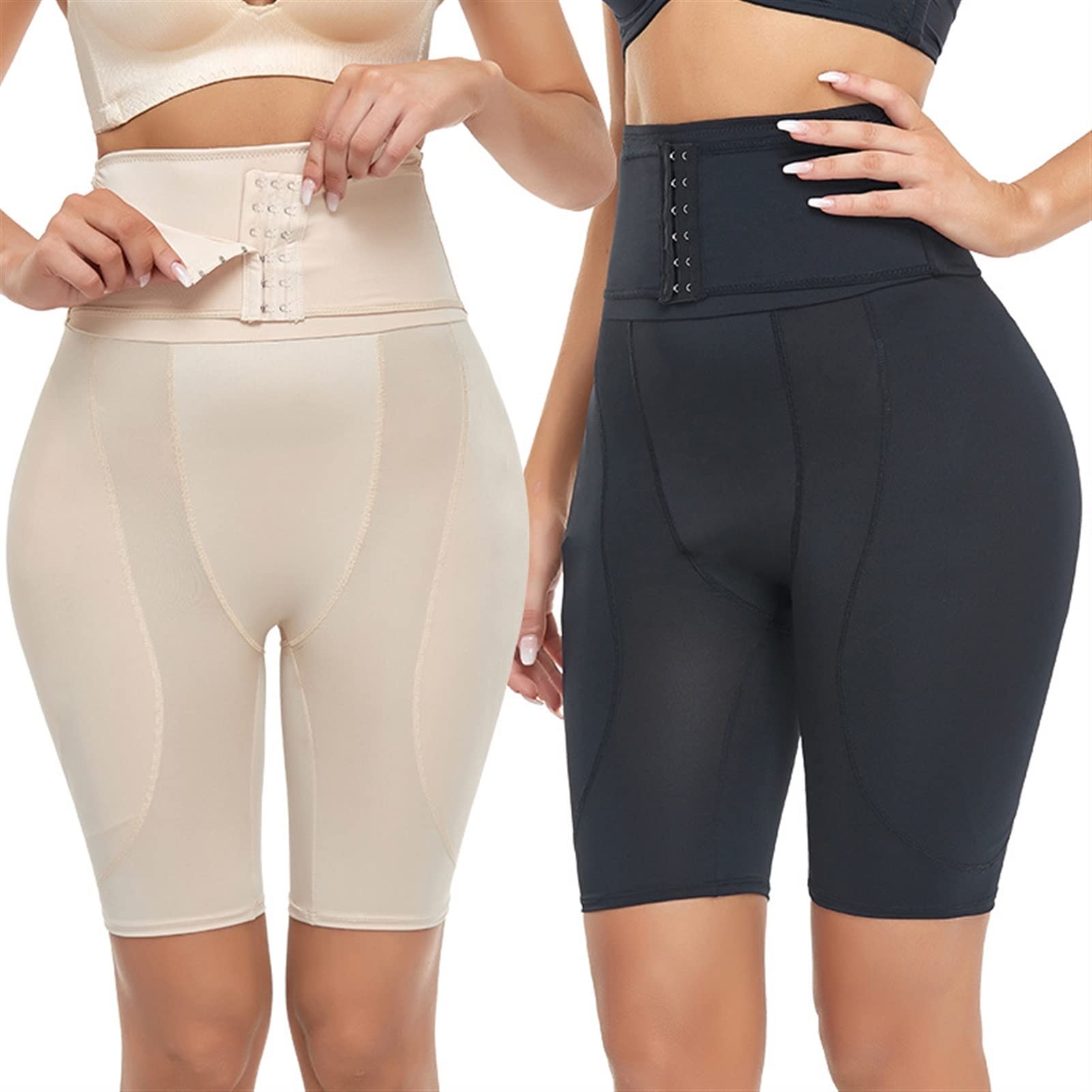 LYGBAOFUL Spodenki modelują brzuch dla kobiet majtki z wyściółką Hip Lifter wygodne dopasowanie bielizny na nogawkach