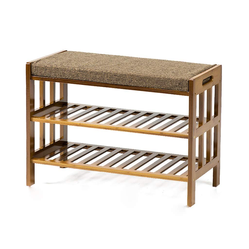 Meuble à chaussures en bambou 70x30x50cm avec étagère multicouche pour rangement d'entrée