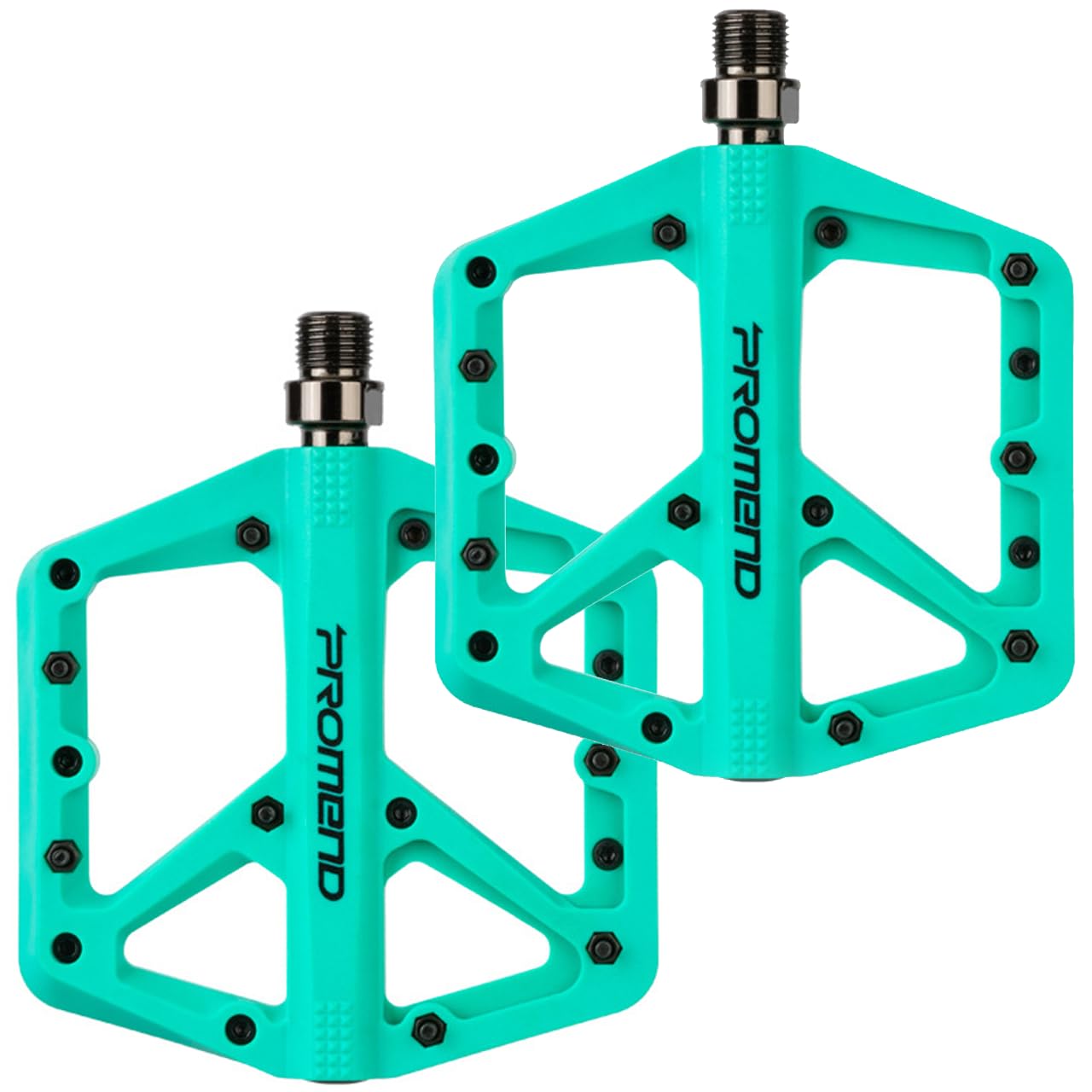 Mountain Bike Pedals - Durable Nylon DU Bearing Platform Pedals for MTB and BMX