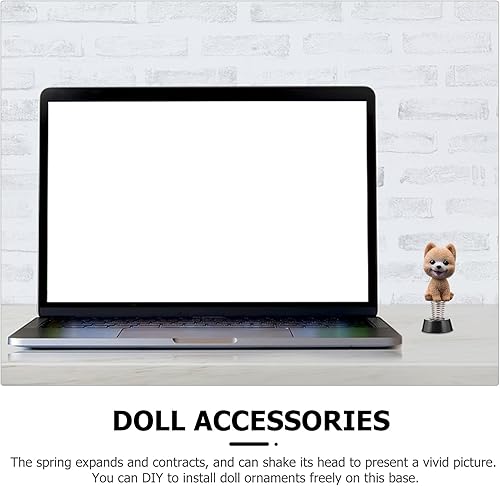 Miniatura 8 de EXCEART 10 piezas de tablero de instrumentos de juguete base de muñeca base de resorte del tablero de instrumentos del coche cabeza oscilante de